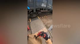 Quick-thinking woman pulls OAP from tracks seconds before train speeds by