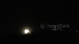 Last supermoon of 2025 illuminates night sky in Colombian capital