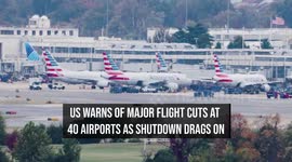 US Warns Of Major Flight Cuts At 40 Airports As Shutdown Drags On