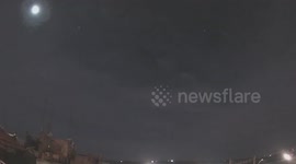 Meteor illuminates night sky as it burns up over Brazil