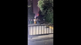 Man trips and falls attempting high jump in Shaanxi, China