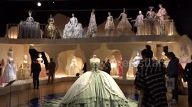 Visitors enjoy Marie Antoinette Style exhibition at V&A museum in London