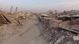 DRONE - Scenes of total destruction emerge from Western Gaza after Israeli strikes