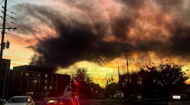 UNCAPTIONED: 12 Dead After UPS Plane's Engine Catches Fire and Detaches During Takeoff