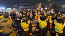 A pro Israeli protest arrives at Villa Park ahead of the match between Aston Villa and Maccabi Tel Aviv