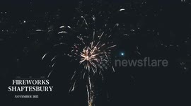 Dazzling Drone View: Fireworks Explode in a Sky of Color