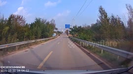 Car collision at intersection in Shandong, China