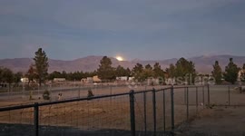 Supermoon rising over Pahrump, Nevada, USA