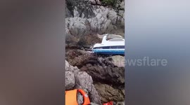 Four Russian tourists stranded on rocks rescued by navy in Thailand