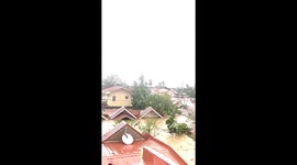 Typhoon Kalmaegi submerges houses leaving only roofs visible in the Philippines