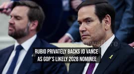 Rubio Privately Backs JD Vance as GOP's Likely 2028 Nominee