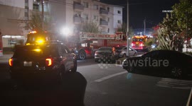 US, Los Angeles: Lincoln Heights Pursuit Suspect Rescued From 30 Foot Deep Construction Shaft Part 2