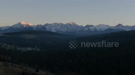 First snowfall blankets Poland’s Tatra Mountains