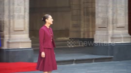 Mexican President Sheinbaum welcomes French President Macron in Mexico City
