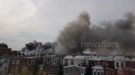 US: Massive Warehouse Fire Rages in Baltimore’s Remington Neighborhood