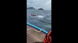 Tourists rescued from sinking boat in storm in southern Thailand