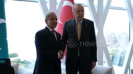 Turkish President Erdogan meets Pakistani Premier Sharif in Baku
