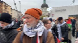 Protesters in Stockholm condemn Israel’s violations of Gaza, Lebanon ceasefire