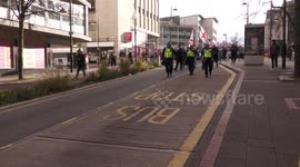 Scuffles erupt as anti-fascist counter-protesters try to disrupt UKIP march in Sheffield