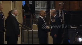 Members of the Royal Family and Prime Minister Keir Starmer arrive at The Royal Albert Hall for the Festival of Remebrance 2025