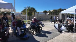 US: The 26th Annual Orlando City Veterans Day Parade and protest against ICE and Free Palestine