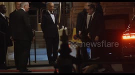 Prime Minister Sir keir Starmer and Lady Victoria Starmer arrive at the Royal albert Hall for the Festival of Remembrance 2025