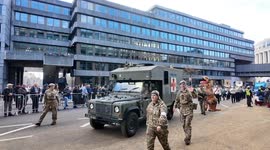 A surprise appearance of a T Rex at this years Lady Mayors Show in the City Of London