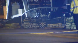 US, Los Angeles: Santa Clarita LAPD Officer Killed In Fiery Wreck Graphic Content
