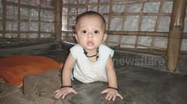 Baby Practicing Early Crawling Position