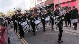 Remembrance Sunday parade lead by UK's last St John Ambulance marching band in Kent