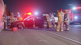 US, Los Angeles: Claremont Fatal Crash On Westbound 10 Freeway
