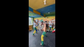 Brazilian dancers with cutlasses (Long semi knives swords). 9 November 2025