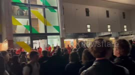 Furious fans protest outside Carrow Road after defeat in Leicester City in Norwich, United Kingdom