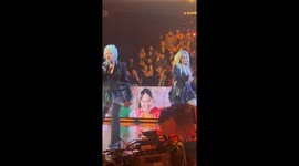 Exclusive footage of Avril Lavigne joining Cyndi Lauper on stage to perform “Girls Just Want to Have Fun” during Cyndi’s Rock & Roll Hall of Fame induction at the Peacock Theater in Los Angeles.