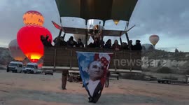 Cappadocia’s balloons fly with Turkish flags on 87th anniversary of Ataturk’s passing
