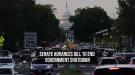 Senate Advances Bill to End Government Shutdown