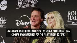 Jim Carrey and Taylor Momsen reunite 25 years after How the Grinch Stole Christmas