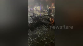 Aftermath of car explosion that left at least 8 dead in Delhi