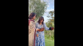 Parrot Climbs in Girl's Hair