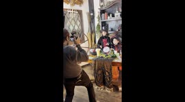 Children at a witch photoshoot