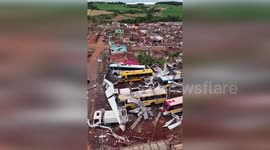 Brazil: Tornado Devastates Rio Bonito Do Iguacu As Rescue Crews Rush To Help