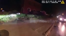 US: Pinned Under Vehicle As Officers And Bystanders Rush To Help In Columbus Crash