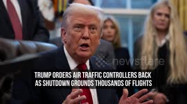 Trump Orders Air Traffic Controllers Back as Shutdown Grounds Thousands of Flights