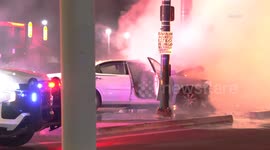 US, Phoenix: Phoenix 35th Avenue Fiery Crash Sends 3 To Hospital