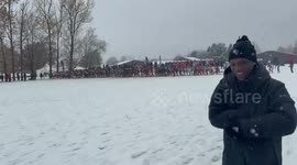 National Juco Championships amid snowy conditions in Iowa, USA