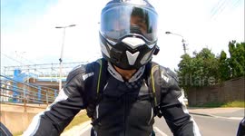 Motorcyclist Thrown From Bike