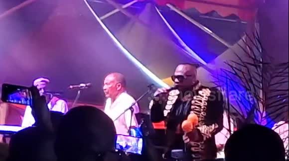 Kompa music concert of the Frères Déjean (Dejean Brothers).  French island of Martinique, Rivière-Salée, Espace Reprise,  Caribbean, West Indies, France, 10 November 2025