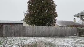 Heavy snow squall blankets Georgetown, Kentucky, USA