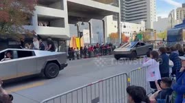 US: Tesla Cybertruck Spotted Among Marchers at Reno Veterans Day Parade