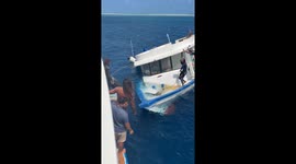 Scuba instructor saves tourists from sinking diving boat in the Maldives